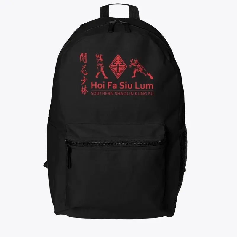 kung fu backpack red